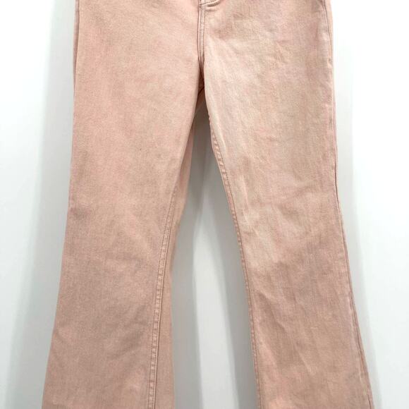 Motel Rocks BOOTLEG JEANS IN BLUSH Medium Light Pink Bootcut Flare Leg Stretch - Picture 10 of 16